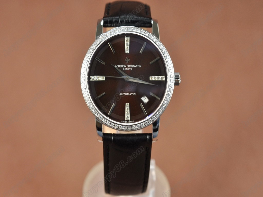 江詩丹頓　【男性用】 Patrimony SS/LE/Diam Black Swiss Eta 2824-2自動機芯搭載1