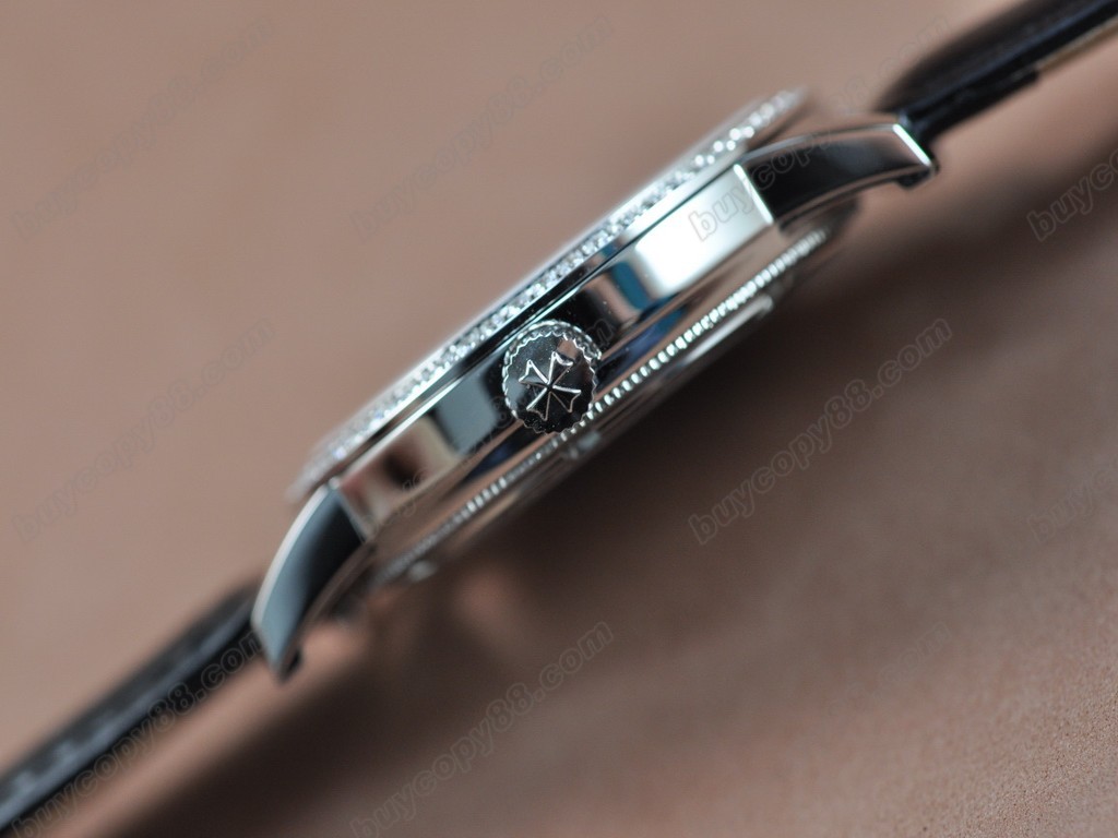 江詩丹頓　【男性用】 Patrimony SS/LE/Diam Black Swiss Eta 2824-2自動機芯搭載3