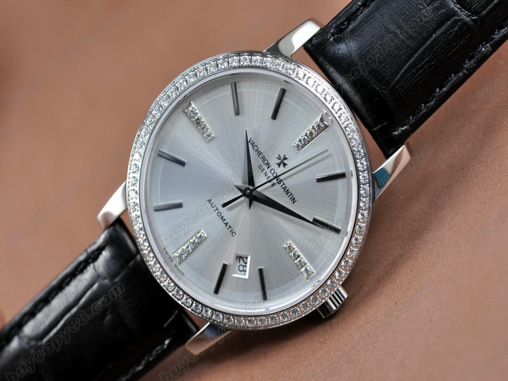 江詩丹頓　【男性用】Patrimony SS/LE/Diam White Swiss Eta 2824-2自動機芯搭載8