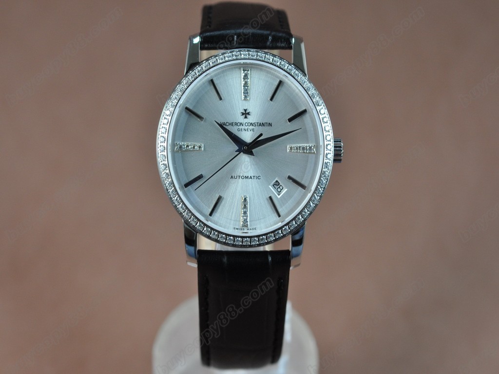 江詩丹頓　【男性用】Patrimony SS/LE/Diam White Swiss Eta 2824-2自動機芯搭載3