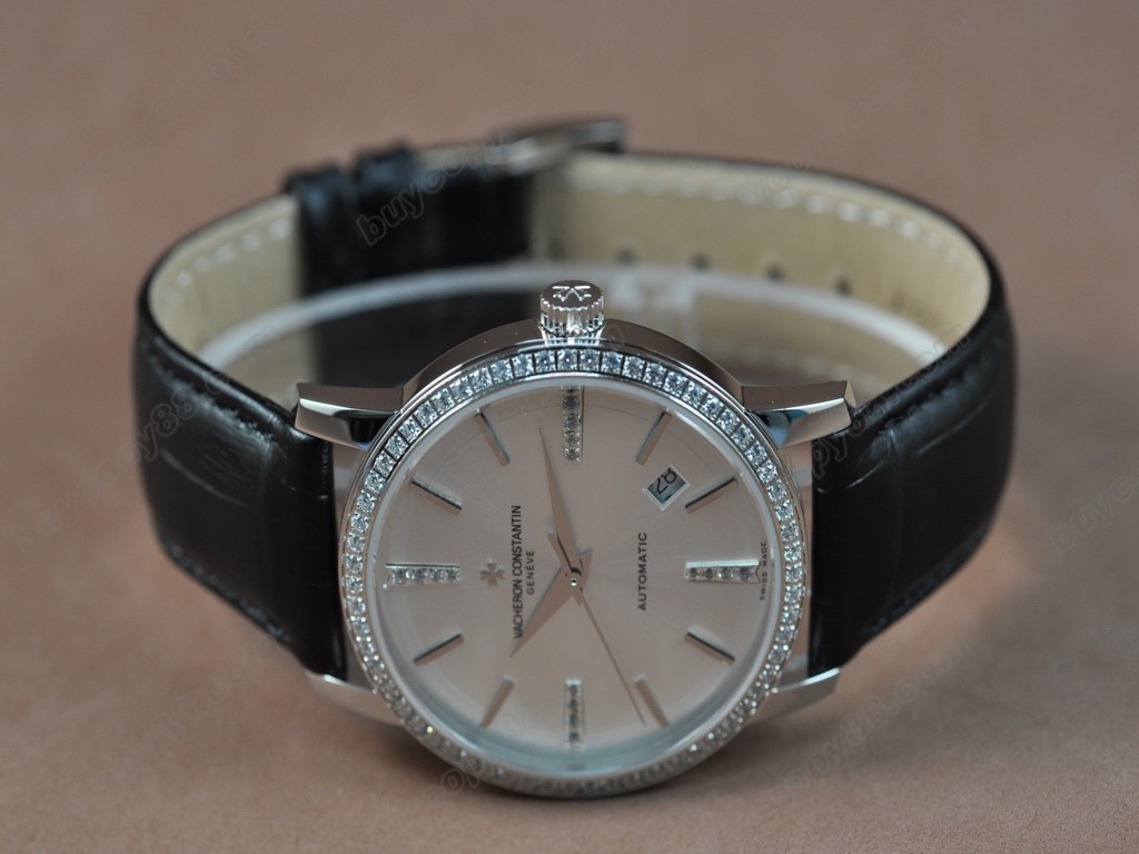 江詩丹頓　【男性用】Patrimony SS/LE/Diam White Swiss Eta 2824-2自動機芯搭載0