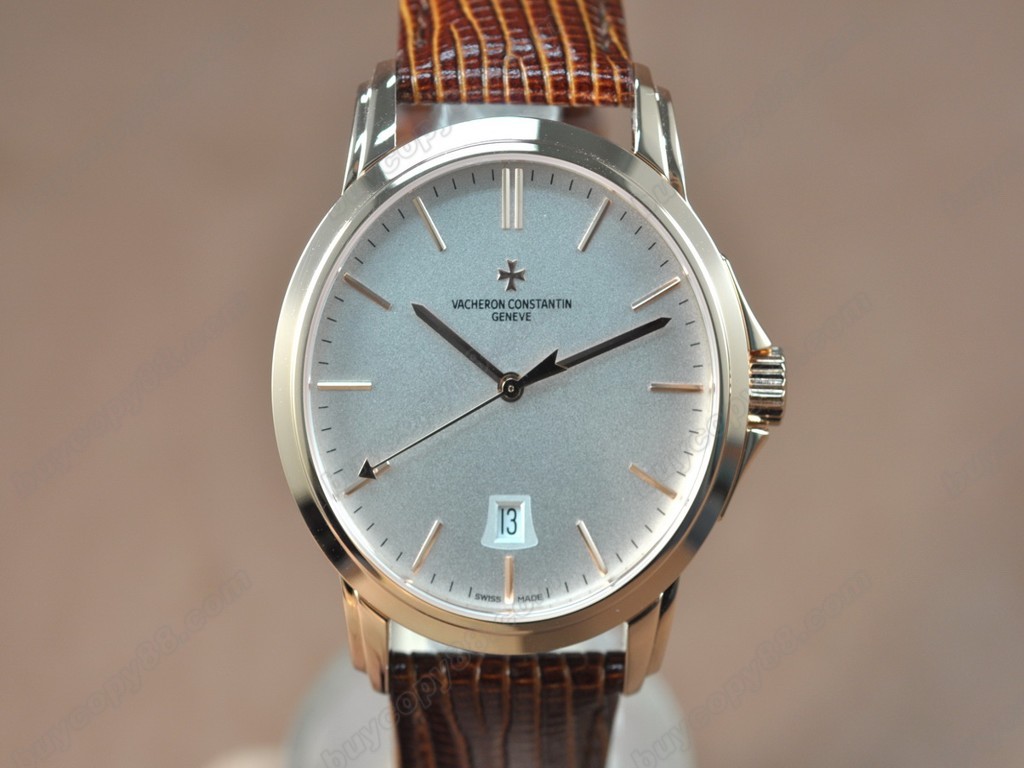 江詩丹頓　【男性用】Patrimony RG/LE White Swiss eta 2824-2自動機芯搭載7