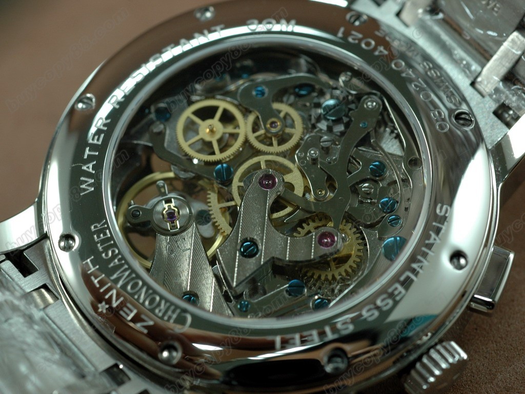 真利時【男性用】 El Primero Open Chrono SS/SS Grey Venus 75 H/W 自動機芯搭載7