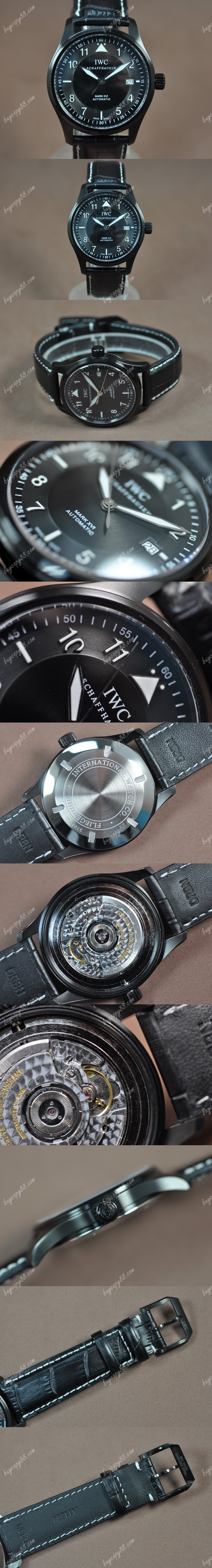 Iwc Mark XVI PVD/LE Black dial Asia 2892A2自動機芯搭載0