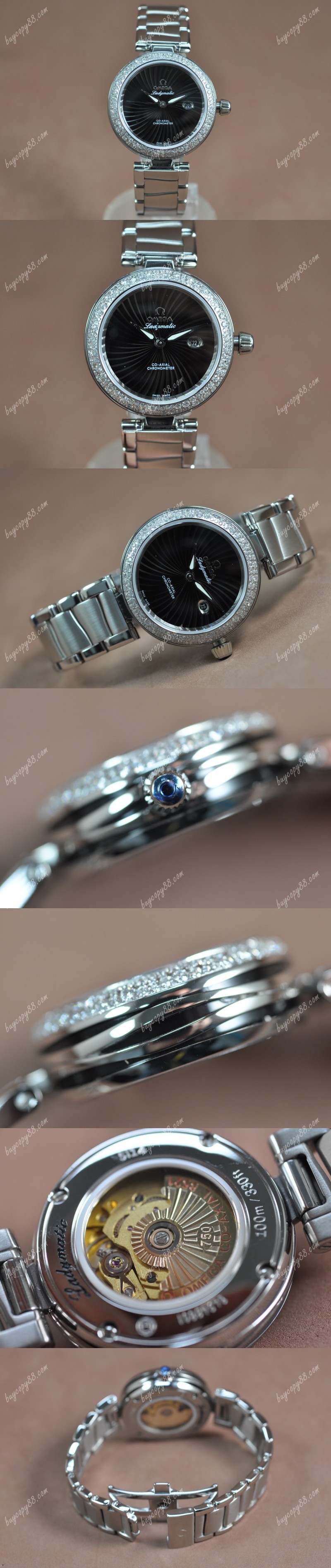 歐米茄Omega Ladymatic SS/SS Black dial A-2836-2自動機芯搭載0