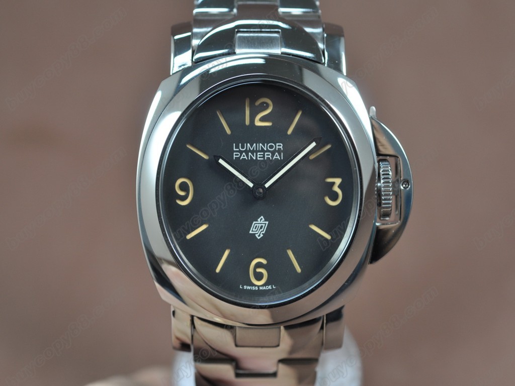 沛納海【男性用】 Luminor Marina 44mm SS/SS Black dial A-6497 手上鏈搭載1