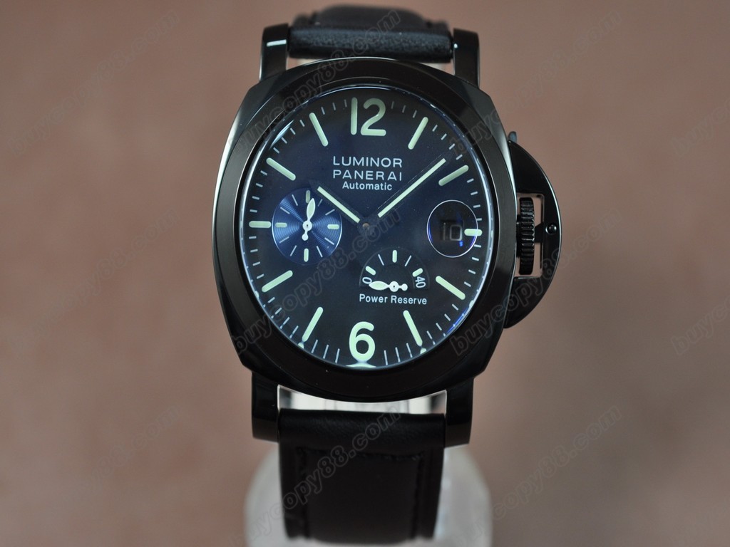 沛納海【男性用】Luminor 44mm SS/LE Black 自動機芯搭載7