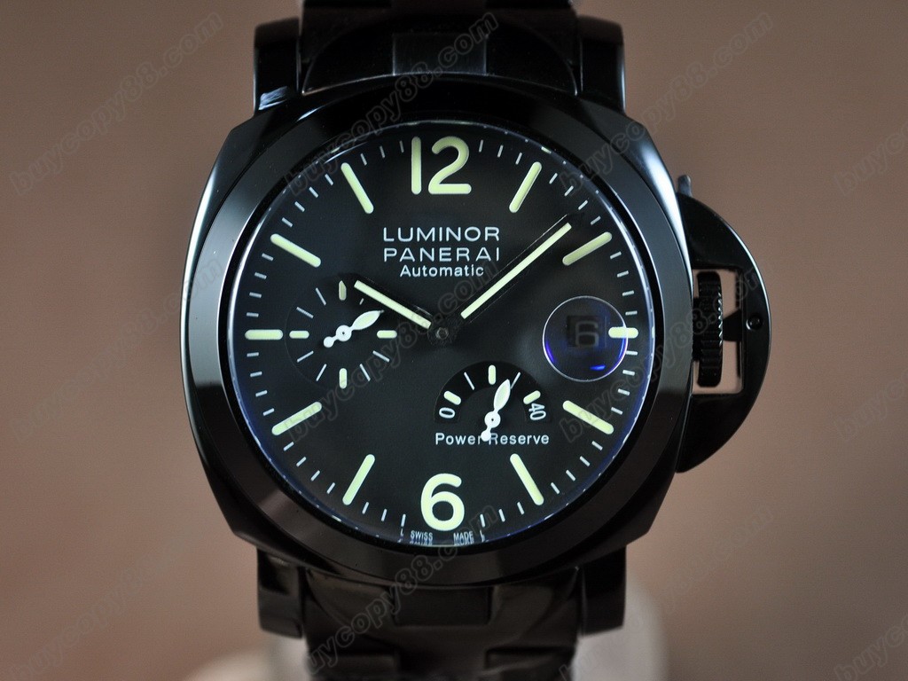 沛納海【男性用】Luminor 44mm SS/LE Black 自動機芯搭載1