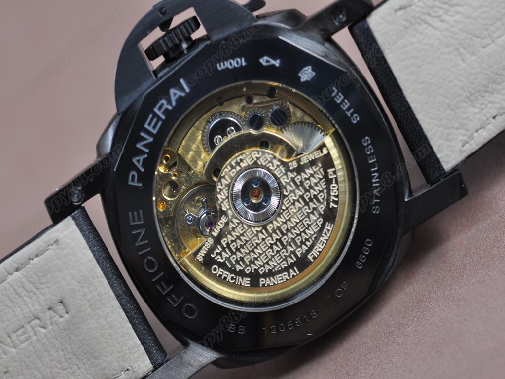 沛納海【男性用】Luminor 44mm SS/LE Black 自動機芯搭載6