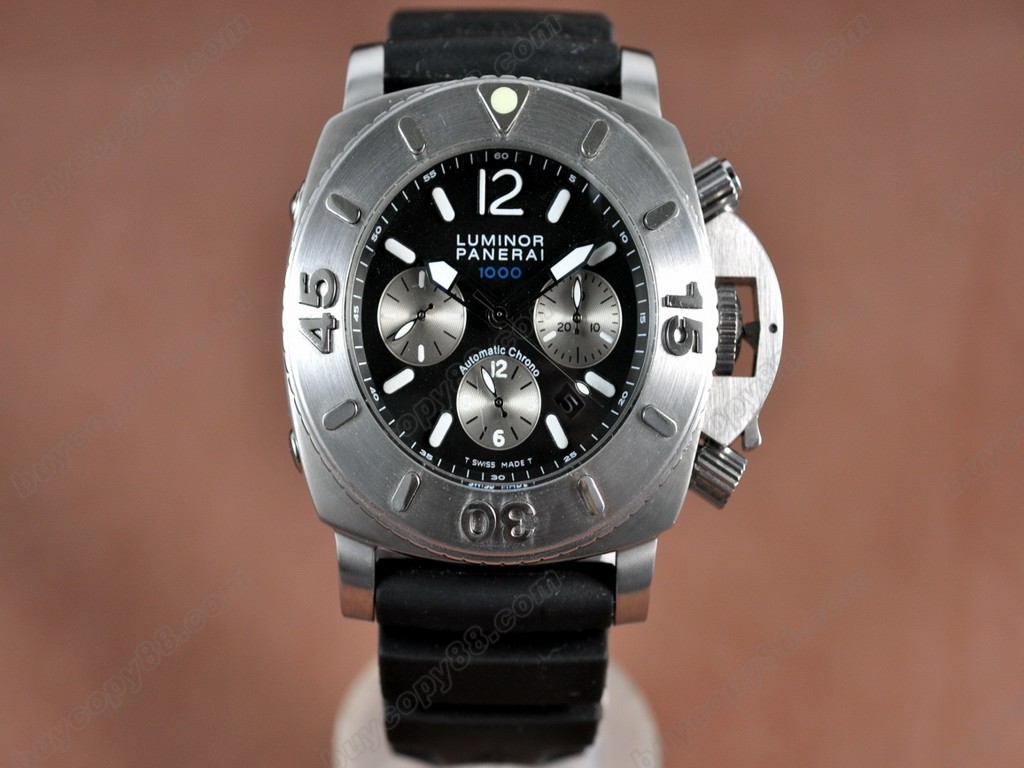 沛納海【男性用】 Pam 187 1000m SS/RU/Black Asia 自動機芯搭載1