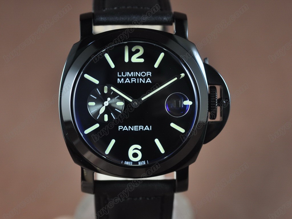 沛納海【男性用】 Luminor Marina 44mm PVD/LE Black dial 自動機芯搭載7