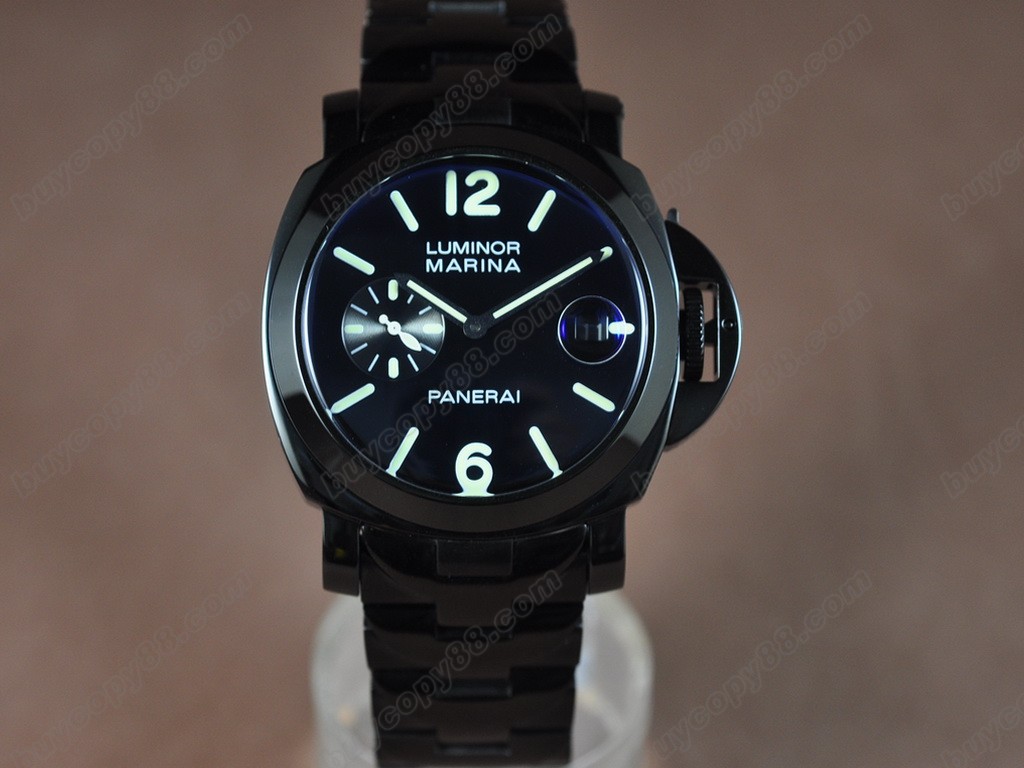 沛納海【男性用】 Luminor Marina 44mm PVD Black dial Asian 自動機芯搭載6