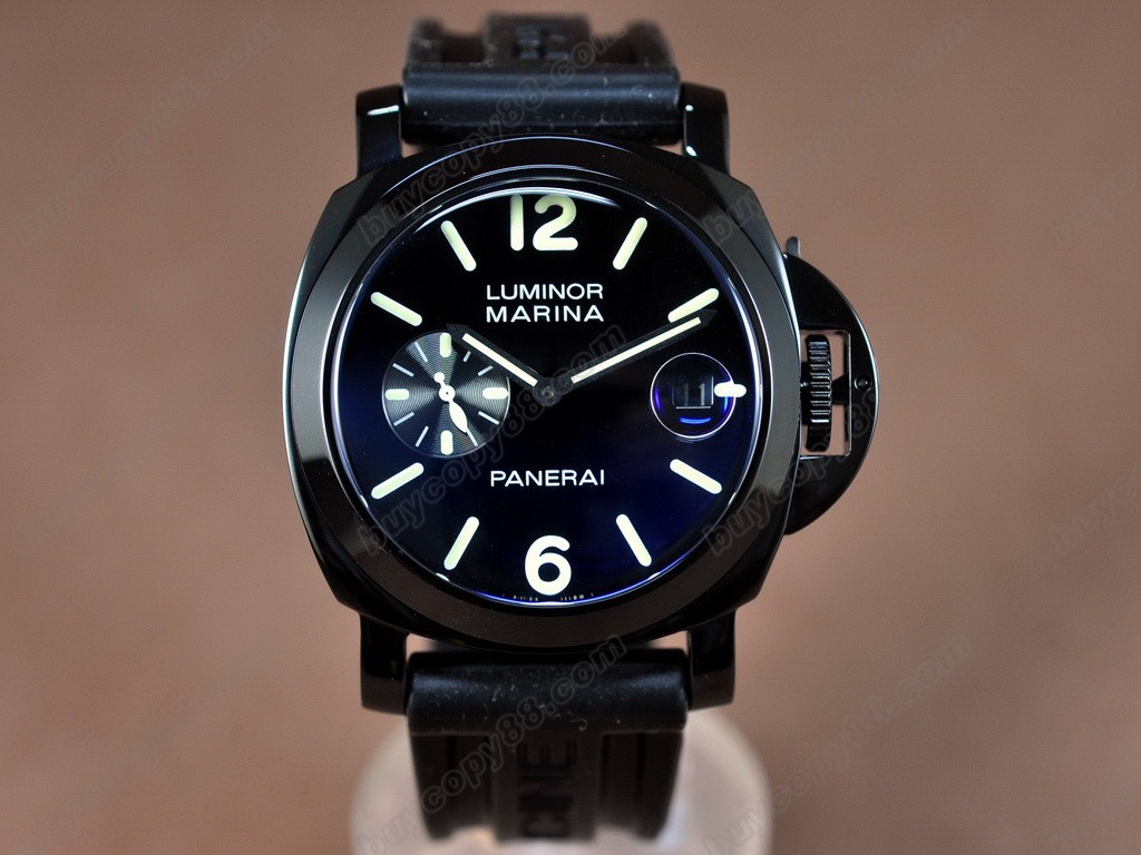 沛納海【男性用】 Luminor Marina 44mm PVD/RU Black dial 自動機芯搭載0
