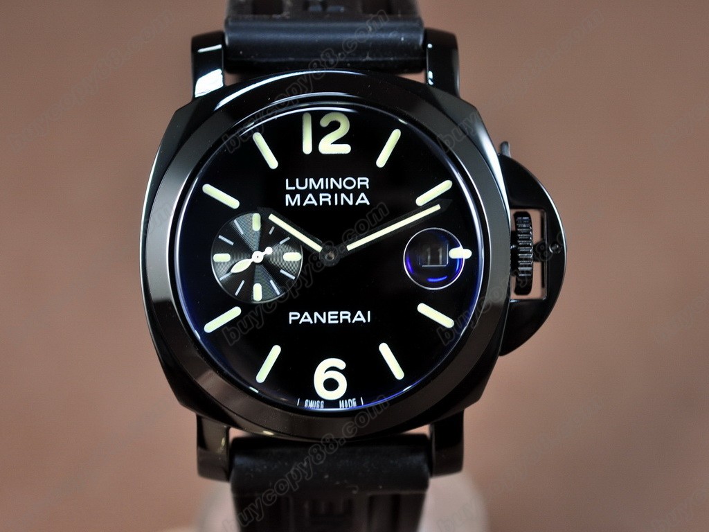 沛納海【男性用】 Luminor Marina 44mm PVD/RU Black dial 自動機芯搭載5