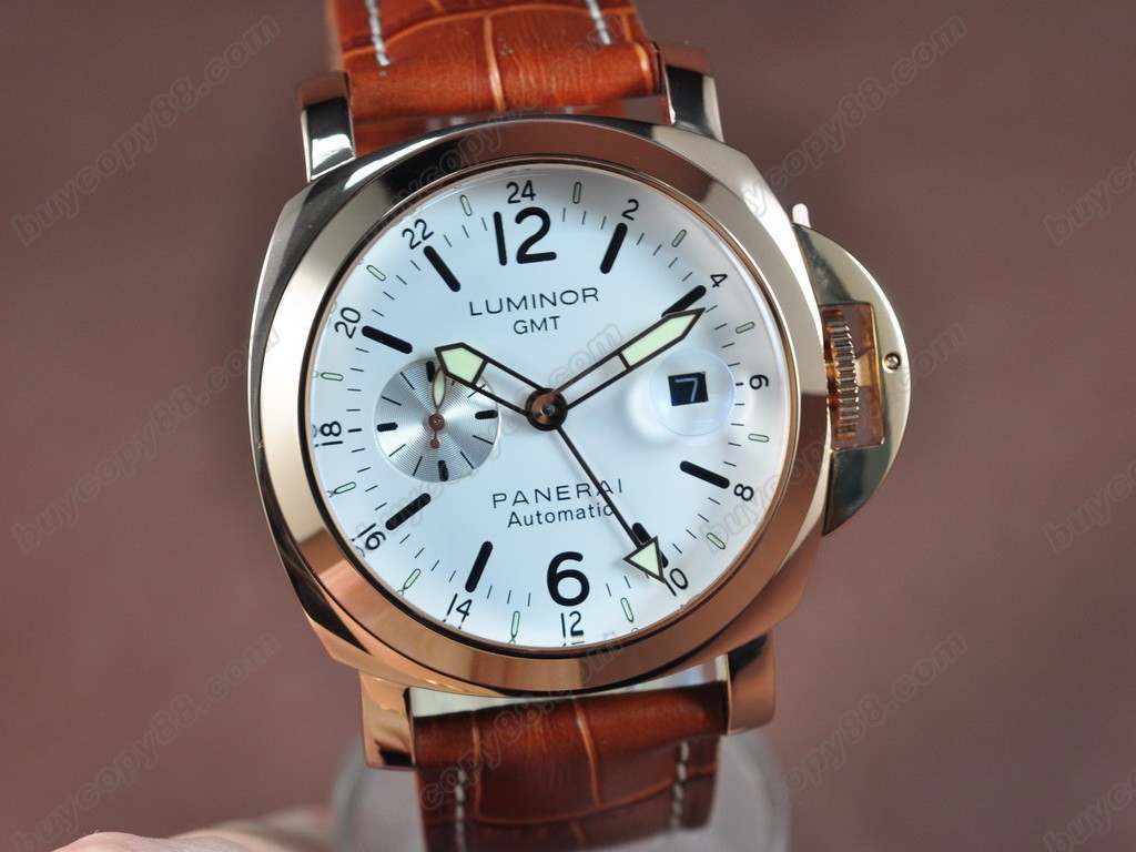 沛納海【男性用】Luminor Automatic GMT White Dial 自動機芯搭載2