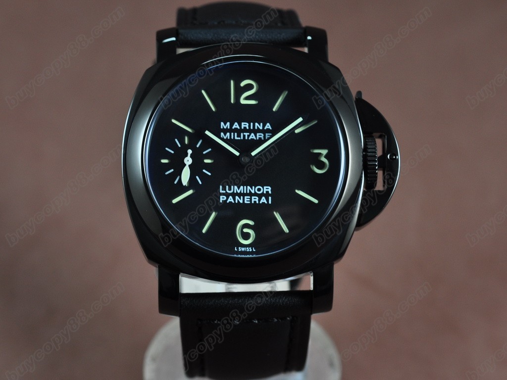 沛納海【男性用】Luminor Marina 44mm SS/LE Black dial A-6497 手上鏈搭載0