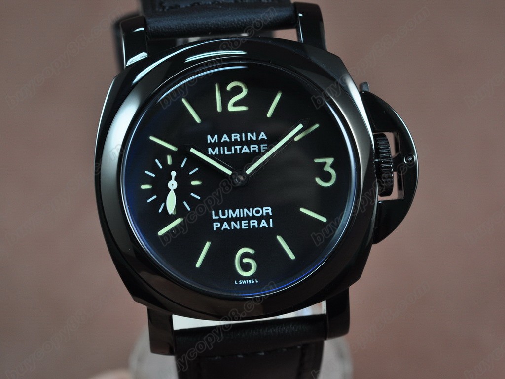 沛納海【男性用】Luminor Marina 44mm SS/LE Black dial A-6497 手上鏈搭載1