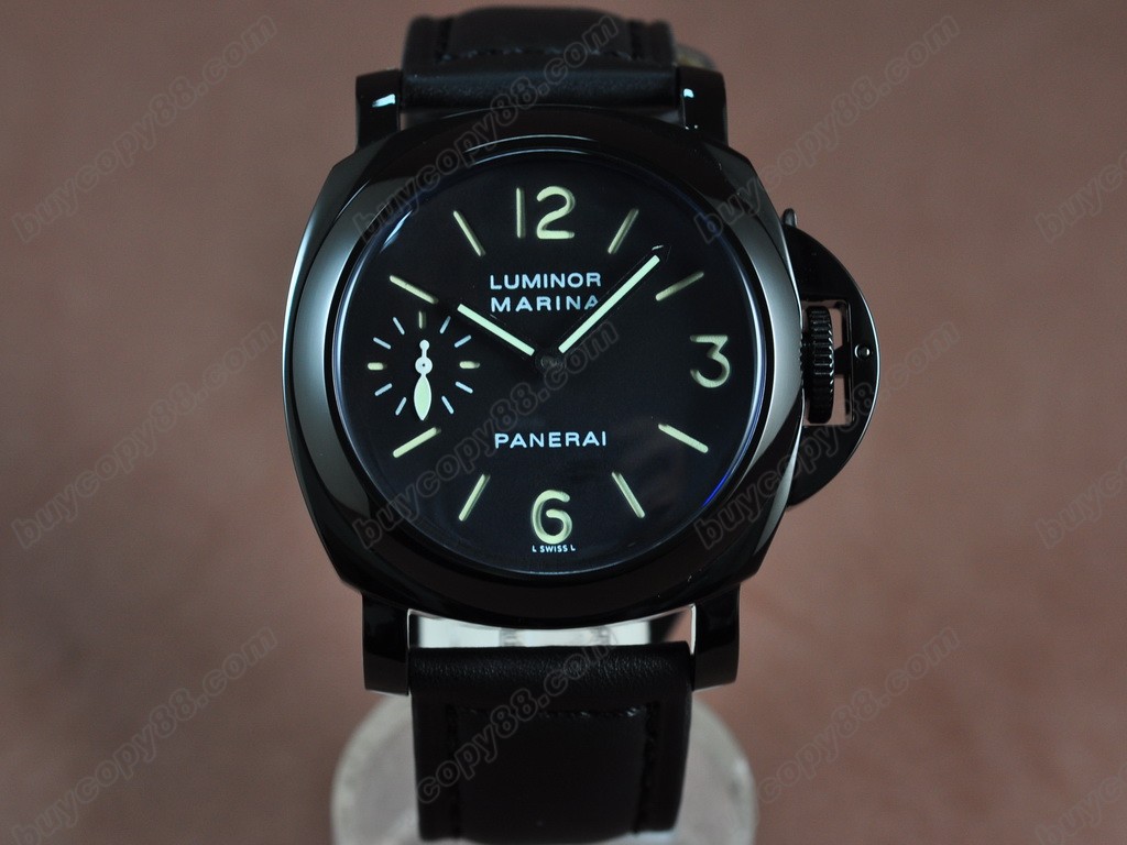 沛納海【男性用】Luminor Marina 44mm SS/LE Black dial A-6497 手上鏈搭載0