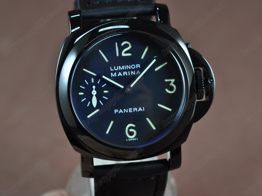 沛納海【男性用】Luminor Marina 44mm SS/LE Black dial A-6497 手上鏈搭載1