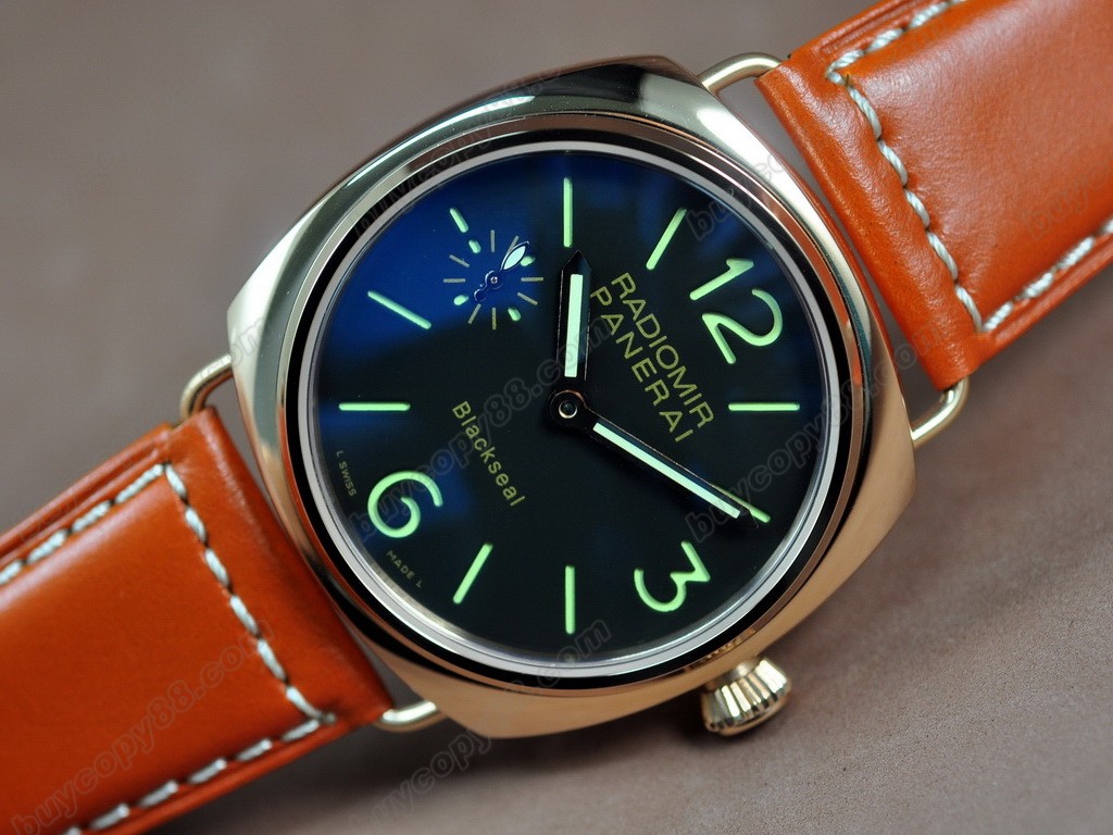 沛納海【男性用】 Luminor Marina 44mm SS/LE Black dial A-6497手上鏈搭載8