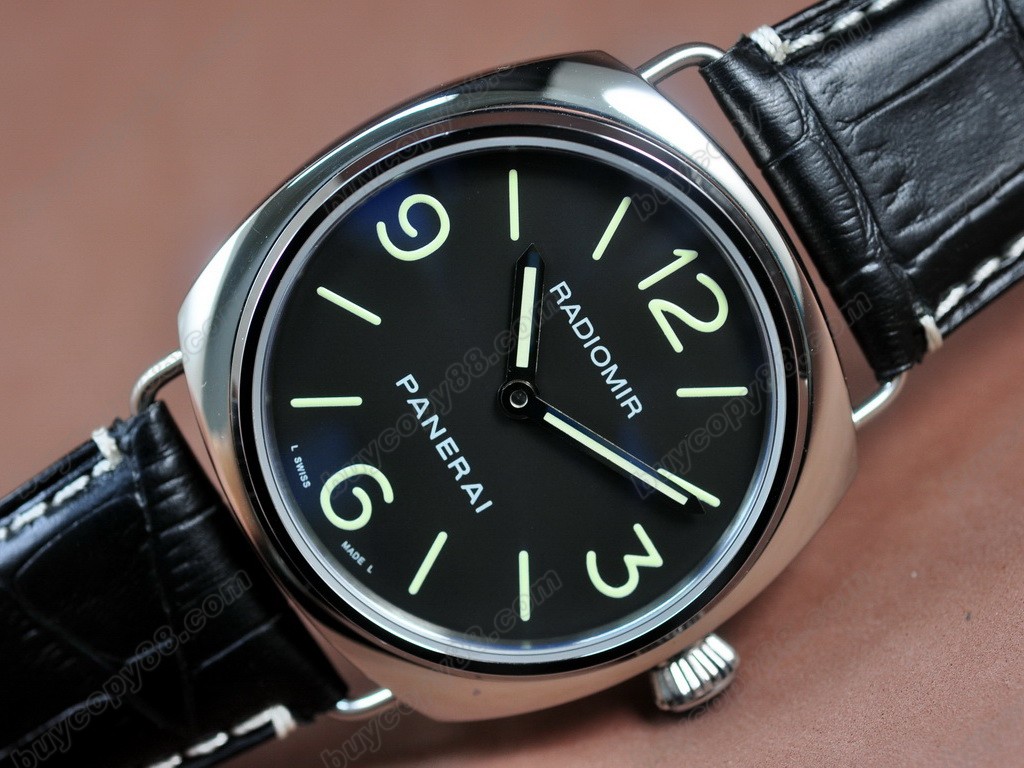 沛納海【男性用】 Luminor Marina 44mm SS/LE Black dial A-6497 手上鏈搭載0