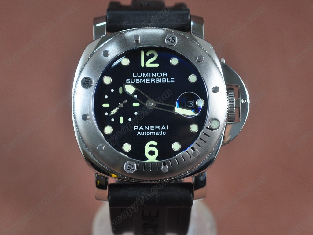 沛納海【男性用】 Submersible SS/RU Black Dial Asian 自動機芯搭載3