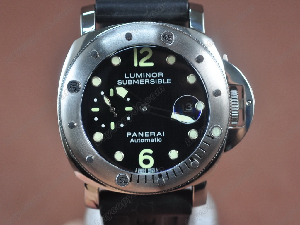 沛納海【男性用】 Submersible SS/RU Black Dial Asian 自動機芯搭載5