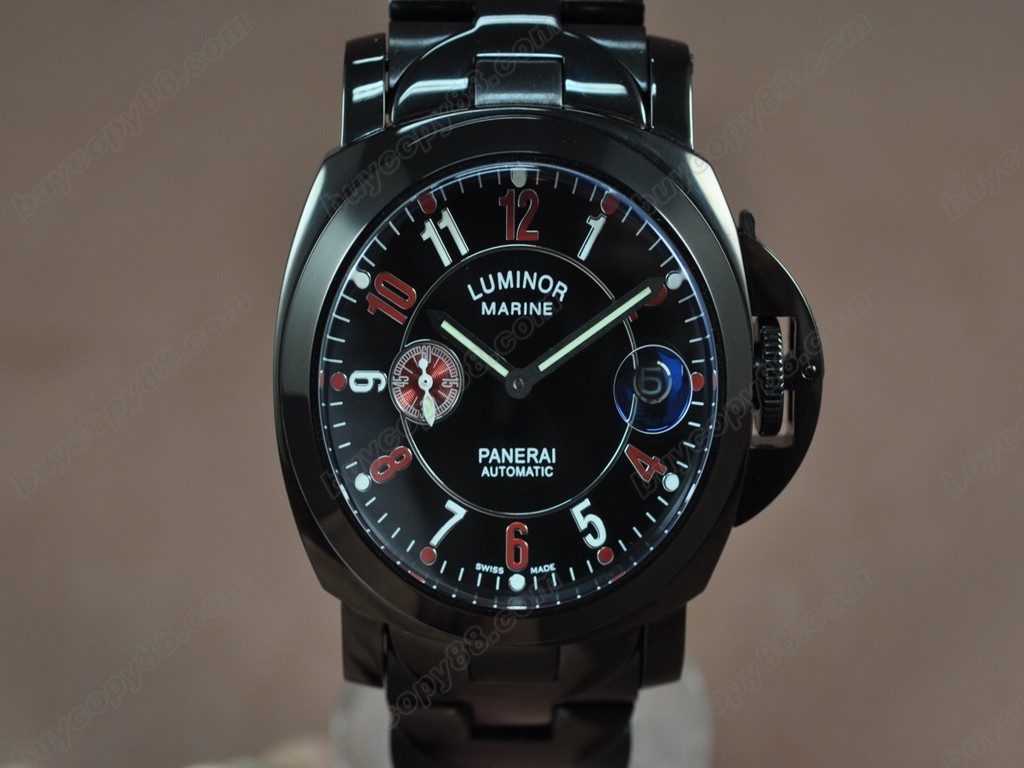 沛納海【男性用】 Luminor Marina 44mm Full PVD Black dial 自動機芯搭載4