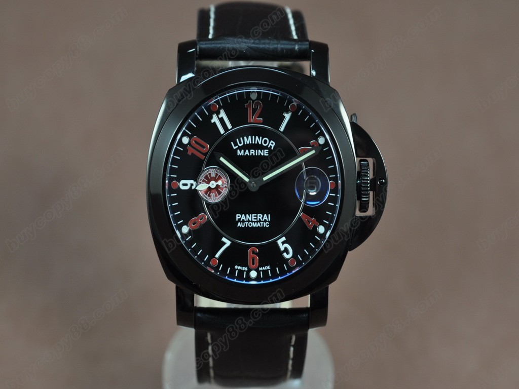 沛納海【男性用】 Luminor Marina 44mm Full PVD Black dial 自動機芯搭載8