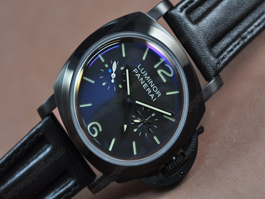 沛納海【男性用】 GMT PVD/LE Black Dial Asian 23J自動機芯搭載1