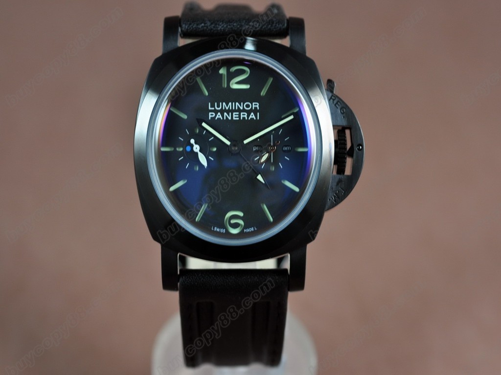 沛納海【男性用】 GMT PVD/LE Black Dial Asian 23J自動機芯搭載5