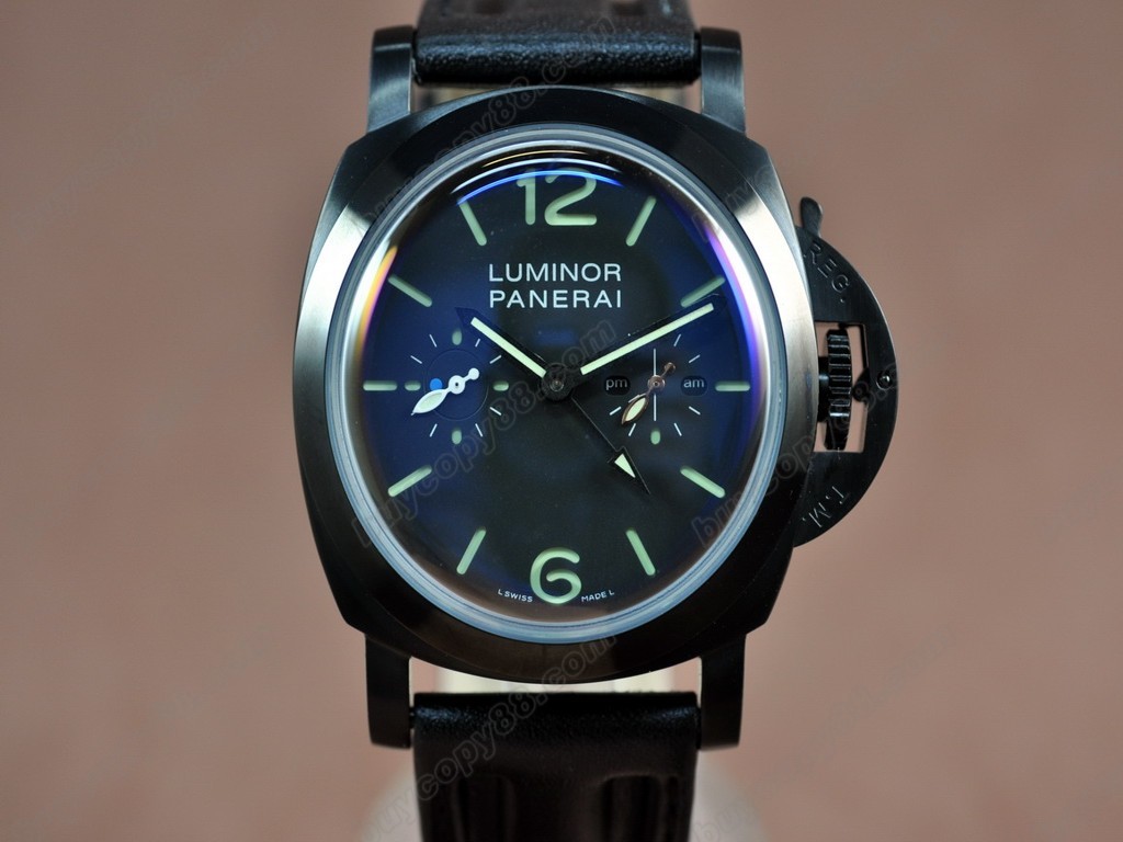 沛納海【男性用】 GMT PVD/LE Black Dial Asian 23J自動機芯搭載7