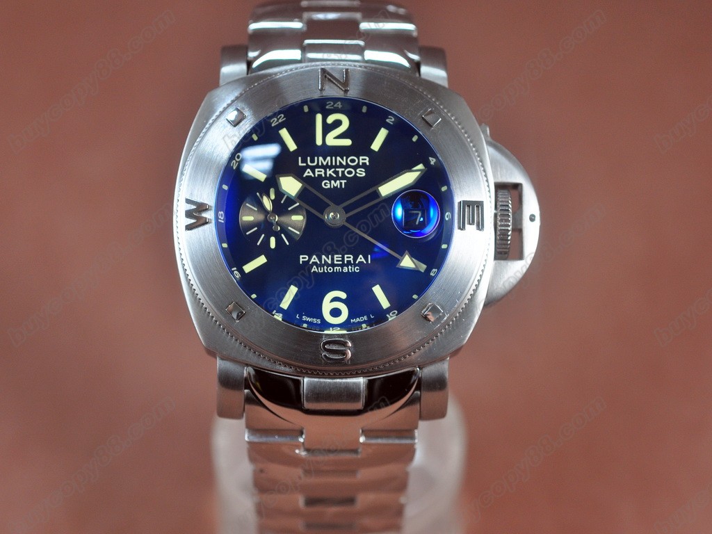 沛納海【男性用】Luminor Arktos GMT SS/SS Blue Asian 自動機芯搭載0