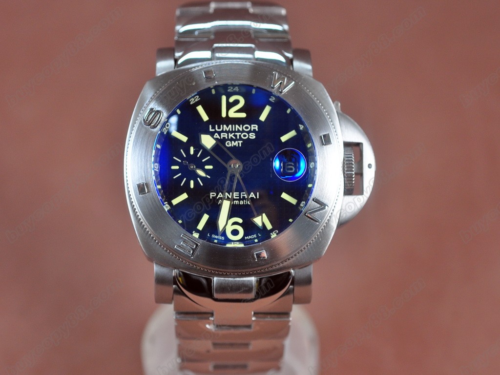 沛納海【男性用】Luminor Arktos GMT SS/SS Black Asian 自動機芯搭載3