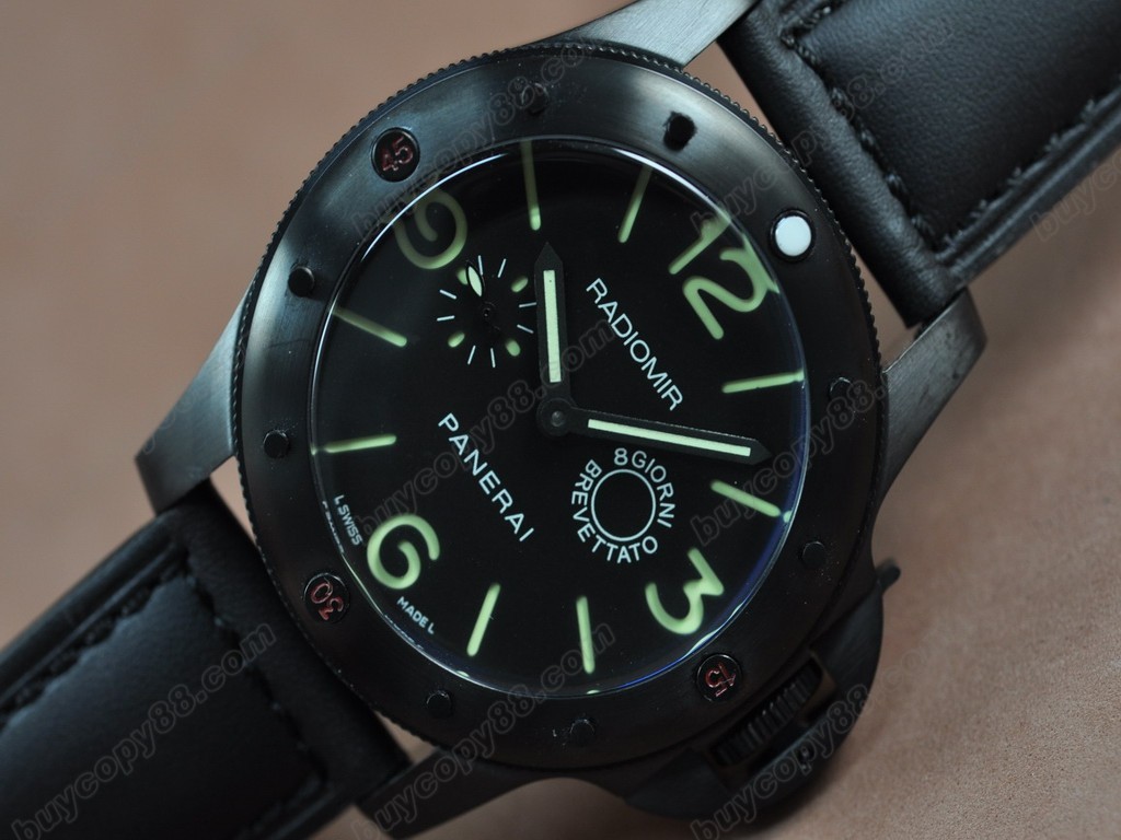 沛納海【男性用】 Radiomir 47mm SS/LE Black Dial Asia 自動機芯搭載8