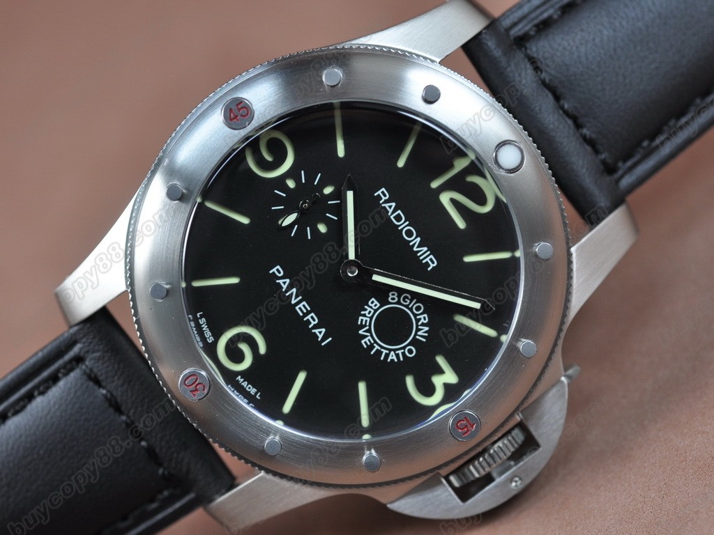 沛納海【男性用】 Radiomir 47mm SS/LE Black Dial Asia自動機芯搭載3