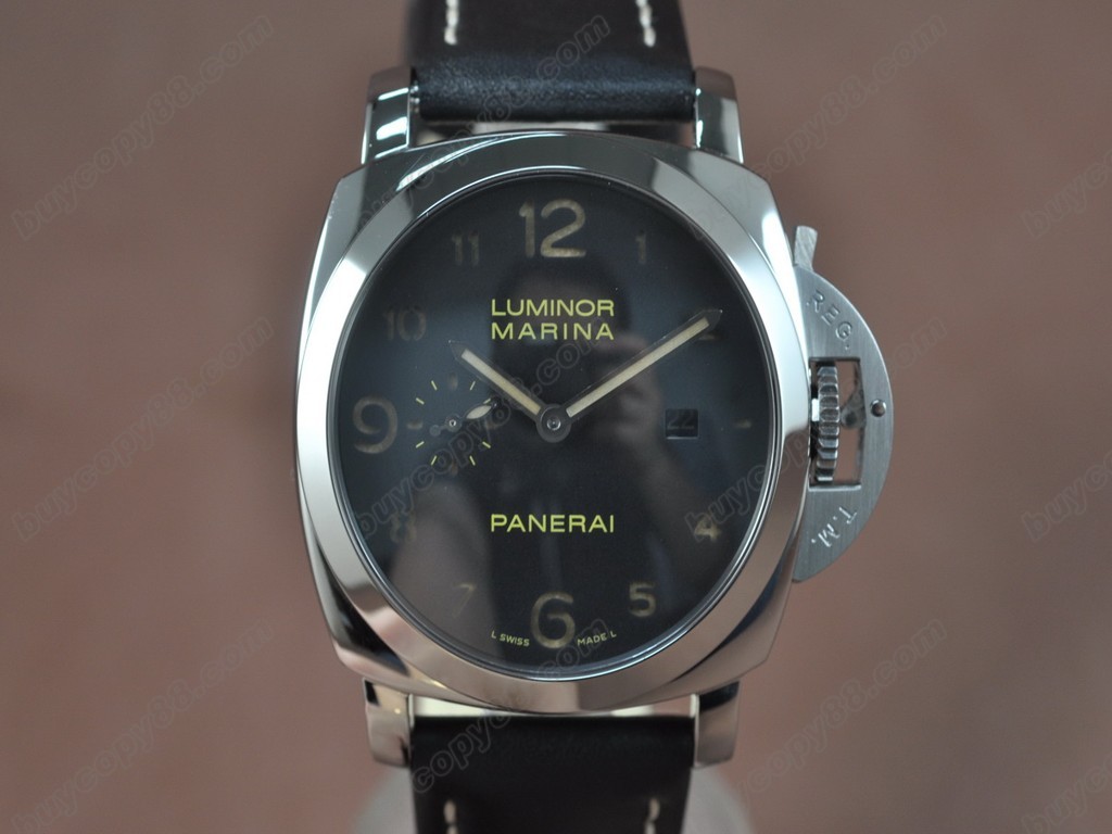 沛納海【男性用】 Luminor Marina 44mm SS/LE Black dial Asia21J 自動機芯搭載5