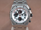 愛彼錶AudemarsPiguetRoyalOakChronographSS/SSWht/RedDialA-7750自動機芯搭載