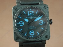 Bell&Ross【男性用】BR01-092PVDBlack/White46mmAsiaEta2836-2オートマチック搭載