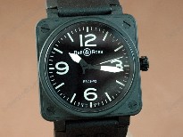 Bell&Ross【男性用】BR01-092PVDBlack/White46mmAsiaEta2836-2オートマチック搭載