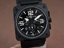 Bell&Ross【男性用】BRInstrument01-94ChronoPVDC/FBlack46mmSwissクオーツ搭載