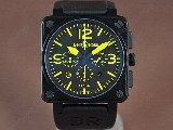 Bell&Ross【男性用】BR01-94PVD/RUBlack/YellowA-7750自動機芯搭載