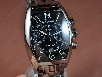 法蘭克穆勒【男性用】CasablancaChronoSS/SSBlackA-7750自動機芯搭載．振頻每小時28,800次