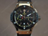 御博HublotBigBang玫瑰金CeramicBelBlackJ-0S20石英錶