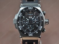 海塞克【男性用】BigDateChronoSS/PVD/RUAsian7750自動機芯搭載．振頻每小時28,800次