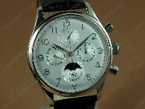 IWC【男性用】PortugeseChronos/M-phase/CalenderSSWhiteManual手上鏈搭載