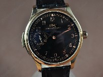 IWC【男性用】PortugeseHandwindRG/LEBlackAsia6498手上鏈搭載