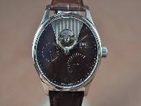 IWC【男性用】PortuguesePowerReserveSS/LEBrownAsian自動機芯搭載