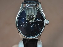 IWC【男性用】PortuguesePowerReserveSS/LEBlackAsian自動機芯搭載