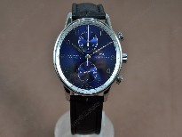 IWC【男性用】PortugueseChronoSS/LEWht/BlueAsia7750自動機芯搭載．振頻每小時28,800次